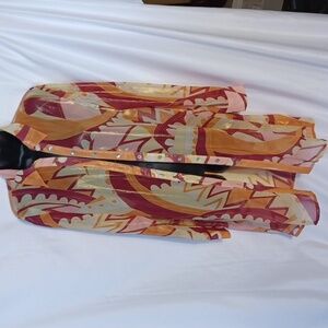 Sun Streak by Newport News shirt dress/bathing suit cover up